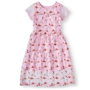 EmbroideredMesh Dress LittleGirls,BigGirls,BigPlus